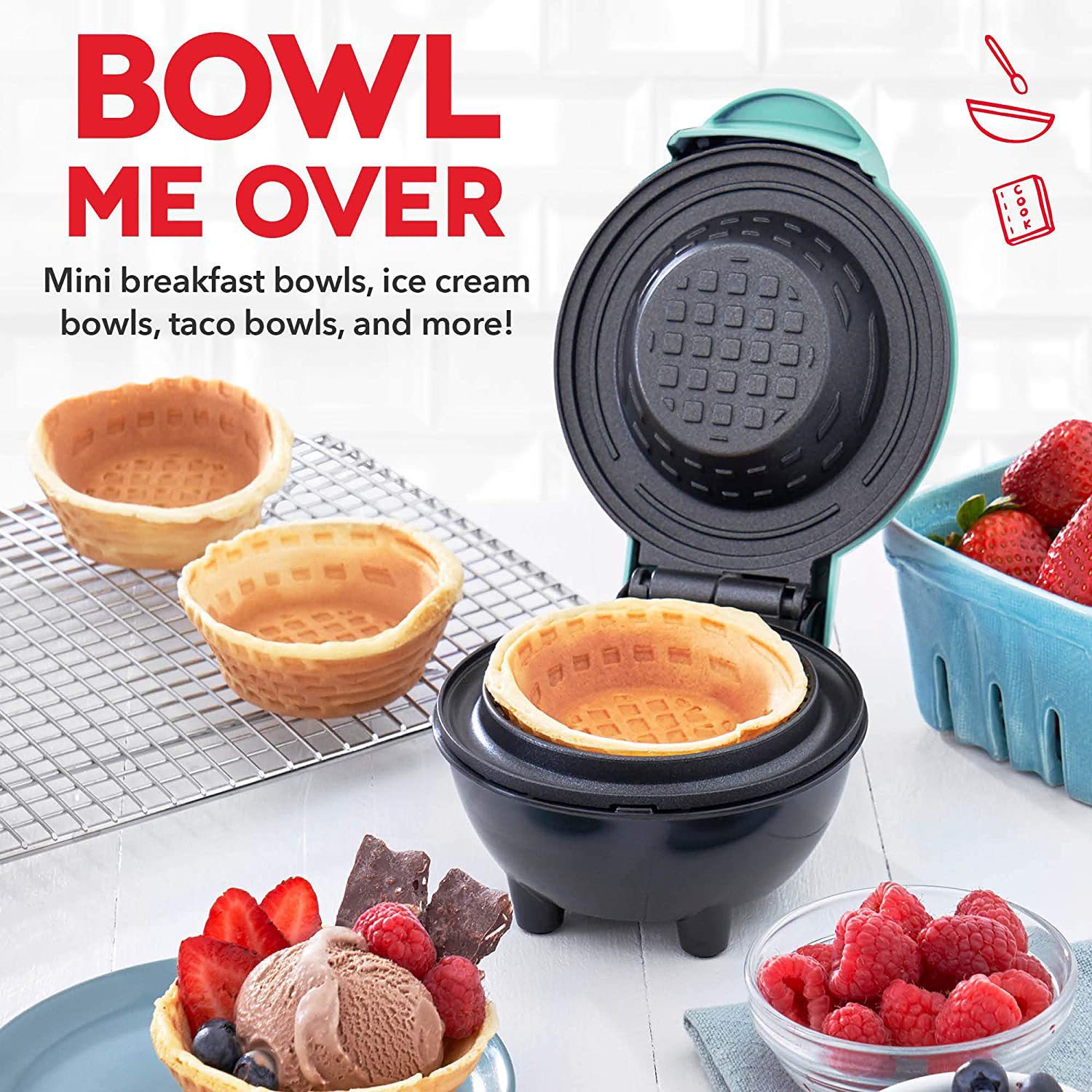 Elektryczna maszyna do wafli w – Mini Waffle Maker Machine recenzja i cena